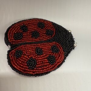 Beaded Ladybug Coin Purse